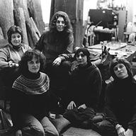 Left to Right, Top Row: Miriam Schapiro, Carol Stonghilos Bottom Row: Nancy Azara, Irene Peslikis, Lucille Lessane (Selena Whitefeather not present)
