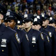 Graduation for 822 new NYPD officers in July 2015.