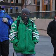 New Yorkers bundled up as a polar vortex descended on the city January 7, 2014, creating frigid temperatures. 