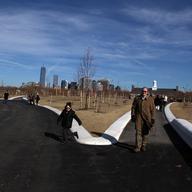 A 30-acre park on Governors Island designed by a Dutch firm, which will be open to the public in 2014.