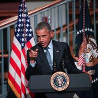 President Barack Obama in Newark, New Jersey speak about executive actions for criminal justice reform at Rutgers School of Criminal Justice.
