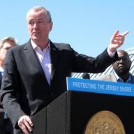 New Jersey Gov. Phil Murphy speaks at a press conference on the boardwalk in Point Pleasant Beach before signing a bill banning offshore oil and gas drilling.