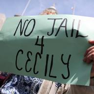 Protester at City Hall are calling on a judge to give a lenient sentence to Cecily McMillan, who was found guilty of assaulting a police officer at Zuccotti Park in 2012.