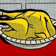 Roy Lichtenstein's 1961 'Turkey,' also on display at the 'Art and Appetite' exhibit in the Thanksgiving gallery. Private collection.