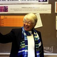 Schools Chancellor Carmen Farina visits a middle school classroom at J.H.S. 088 Peter Rouget  in Park Slope.