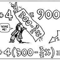 A page from <em>The Cartoon Guide to Algebra</em>