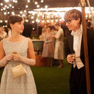 Felicity Jones stars as Jane Wilde and Eddie Redmayne stars as Stephen Hawking in <em>The Theory of Everything</em>