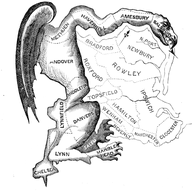 Original cartoon of 'The Gerry-Mander. Originally published in the Boston Gazette, March 26, 1812.