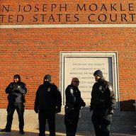 Jury selection for the trial of the Boston Marathon bomber started at Moakley Federal Court. A heavy police presence was seen outside the courthouse.