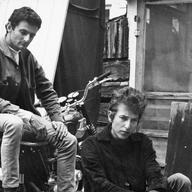Bob Dylan and Victor Maymudes pose for a publicity shot in 1964.