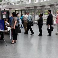 Voting at Brooklyn Museum for primary election, 2013.