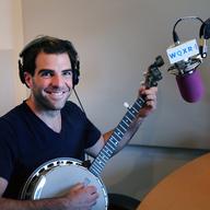 Zachary Quinto in the studio.