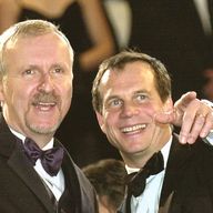 James Cameron and Bill Paxton arrive for the screening of the documentary'Ghosts Of The Abyss,' during the 56th Film Festival in Cannes, France, on May 17, 2003