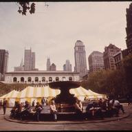 BRYANT PARK, BEHIND THE MAIN BRANCH OF THE NEW YORK PUBLIC LIBRARY IN MIDTOWN MANHATTAN.