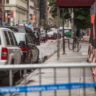 The scene of the explosion at 23rd St. and 6th avenue in Chelsea.