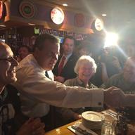 Chris Christie on the campaign trail in Manchester, NH on June 20, 2014
