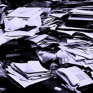 cluttered desk