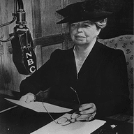 Eleanor Roosevelt on the radio