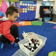 A pre-k student at P.S. 261 in Brooklyn