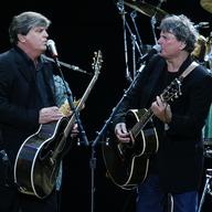 Don and Phil Everly of The Everly Brothers perform in Hyde Park, London on July 15, 2004.