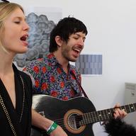 Ex Cops performs Friday at Farewell Books in Austin, Texas during South By Southwest.