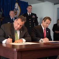 Governors Cuomo and Christie sign agreement to Increase security In New York and New Jersey in response to rising terror threat