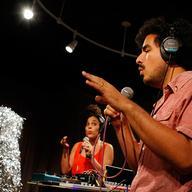 Helado Negro and Xenia Rubinos perform in the Soundcheck studio.