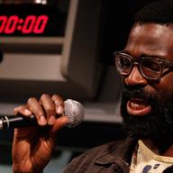 Tunde Adebimpe performs with Higgins Waterproof Black Magic Band in the Soundcheck studio.