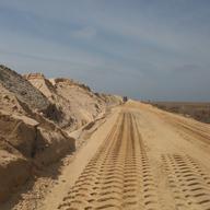 Trucks haul about 42-thousand cubic yards of sand onto the beaches on the Delaware Bay where horseshoe crabs come to lay their egg.
