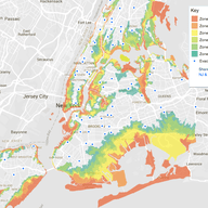 WNYC's Hurricane Evacuation Zone map