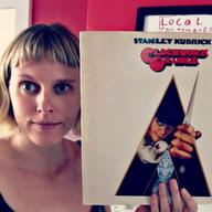 Sarah O'Holla displays her husband's copy of the soundtrack from 'A Clockwork Orange.'
