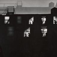 An experimental loft picture –Smith put cut-out silhouettes into the windows