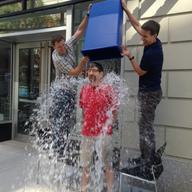 WQXR host Jeff Spurgeon takes the ice bucket challenge