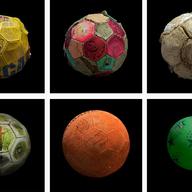 The World, recovered soccer balls collected from around the world (Mandy Barker)