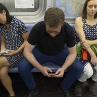 Manspreading on the subway.