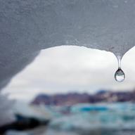 An iceberg melts in eastern Greenland