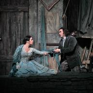 Sonya Yoncheva as Mimì and Michael Fabiano as Rodolfo in Puccini's La Bohème.