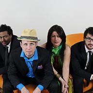 Scott Kettner (3rd from L) and his band Nation Beat combines maracatu rhythms with New Orleans brass 