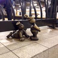 subway, mta, otterness, sculpture , Fare beating