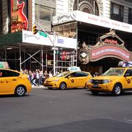 Taxis in Times Square