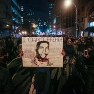 Hundreds of protesters gather at Foley Square in New York, United States on December 04, 2014.