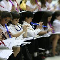 Students give this recorder concert their best shot.