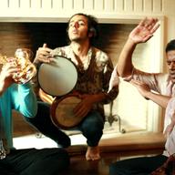 Basel Rajoub, saxophone; Naghib Shanbehzadeh, percussion;  Saeid Shanbehzadeh, neyanban (Iranian bagpipe)
