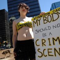 Hundreds of women and men marched the streets of downtown during the SlutWalk protest against sexual assault in Vancouver, Canada, on July 7, 2014.