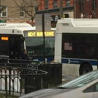 A Staten Island resident captured this bus displaying 'Next Bus Please' sign because it's either too full or running late and is skipping stops.