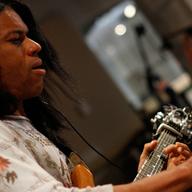Stanley Jordan performs in the Soundcheck studio.