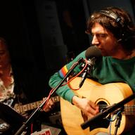 Gary Lightbody (r) and Peter Buck (l) perform with Tired Pony in the Soundcheck studio.