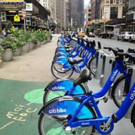 The Citi Bike station on Broadway and 58th Street