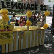 A Lemonade Stand for Charity in Columbus Circle, July 29, 2018.