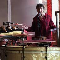 Joan Tower amongst the percussion